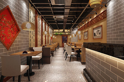 鸡西传统中式餐厅餐馆装修设计效果图
