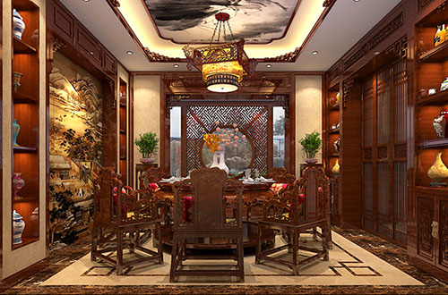 鸡西温馨雅致的古典中式家庭装修设计效果图